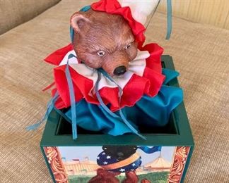 $30 Faith Wick Musical Jack in the Box "Ursa the Bear"