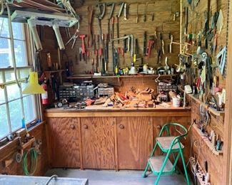 Sooo many hand tools The gentleman of the house was an avid woodworker