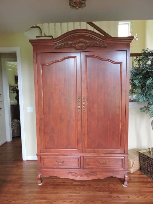 Armoire  fitted for entertainment over sized  8 foot high, 58inches wide by 29 inches deep 