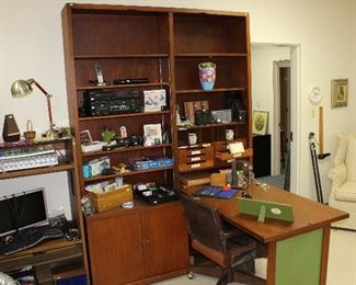 office supplies with a custom office desk/ bookshelf