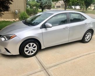 Presale available on this very clean 2014 Toyota Corolla with Only 69,000 miles. New tires and just serviced! Also has aftermarket stereo, backup camera, blue tooth, and lots more. Asking $9,800 OBO