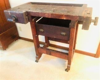 Late 1800’s Carpenters Work Bench from Kansas City 