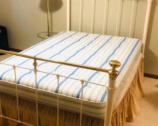 Full size iron and brass bed