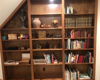 Books, bookends, and fun decor