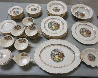 1009	VOGUE WASHINGTON COLONIAL DINNERWARE SERVICE FOR 7
