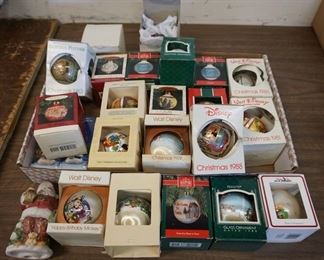 1030	LOT HALLMARK SCHMID CHRISTMAS ORNAMENTS, DISNEY
