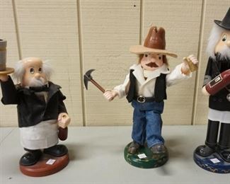 1089	LOT OF 3 WOOD FIGURES BY ZIMS
