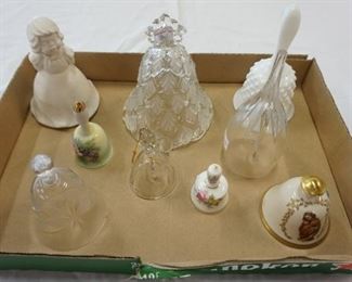 1094	LOT OF 9 GLASS & PORCELAIN BELLS
