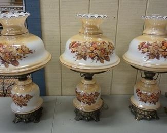 1126	LOT OF 3 ELECTRIC PARLOR LAMPS
