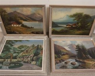 1171	GROUP OF 4 LANDSCAPE OIL PAINTINGS

