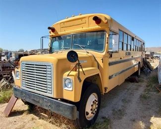 50: 

1979 International Loadstar 1850 Schoolbus
1979 International Loadstar 1850 Schoolbus, VIN: D0835HHB33426, Mileage: 296,526
Vehicle being sold on application for duplicate title.
Title not in hand Vehicle has $687 in back fees due. Will be sold to dealer or private buyer for demand title and buyer will be responsible for back fees. 
DMV fees $70 doc fees
Not in Estates name.
Has back fees. $687