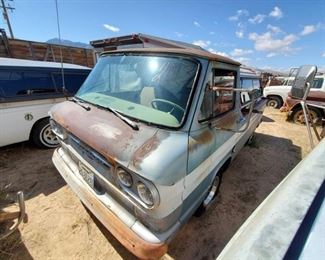 2013: 

1962 Chevy Corvair 95
Vin: 2R124S104547, Mileage: 57,550
Vehicle being sold on application for duplicate title.
Title not in hand.
DMV fees $59 for non op and $70 DOC fees.
no record 