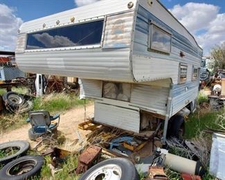 20016	: 

Dual Axle Car Hauler Trailer W/ Truck Bed Camper
Dual Axle Car Hauler Trailer W/ Royal Coachman Truck Bed Camper, Clevis Pin Style Hitch,
Trailer VIN: DR7390-T
Sold on Bill of Sale from estate only