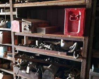 1004	

D Rings, Hitch Balls, Large Sockets, Tool Boxes, Gas Caps and More
Ammo can full of air fittings, Mac pry bar, and More