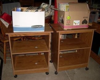 2  matching rolling bookcases or what ever you need