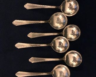 6  Wiltshire  silver plate bouillon spoons