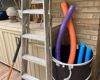 Misc pool noodles and ladder.