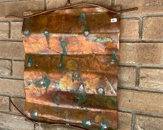 Original copper wall hanging by Susie Henley.