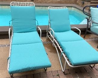 Super Brown Jordan chaise lounge chairs with new cushions.