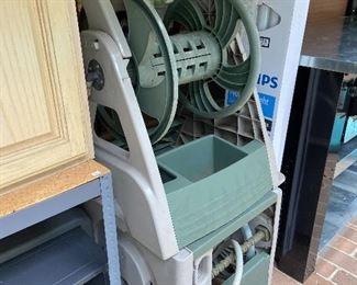 Two hose reels.