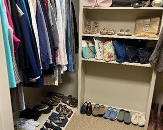Ladies' closet full of name brand clothing---Chico's! All sizes. Shoes and purses.
