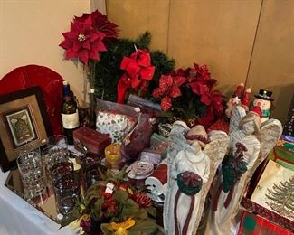 Modern Christmas items.