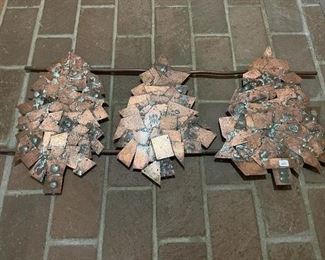 Custom made copper art piece by Susie Henley.