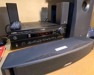 Yamaha stereo, Bose speaker.
