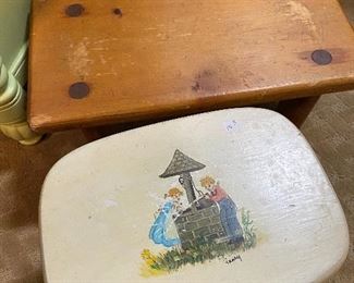 Vintage children's stools