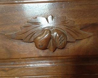 Victorian Dresser with Hand Carved Pulls, 4 Drawers $300
