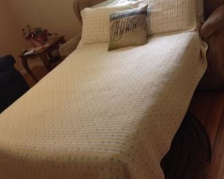 La Z Boy Sleeper Sofa. $400 obo  Mechanism works well.  Sofa 37.5h 34.5d 71w 18 seat height.  Bed 71L 52W