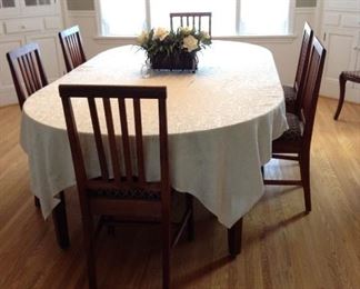 Craftsman Dining Table with all leaves $200 (chairs shown here are SOLD)