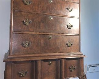 Antique highboy chest of drawers 54.5”h 32.5”w19.5d  $250