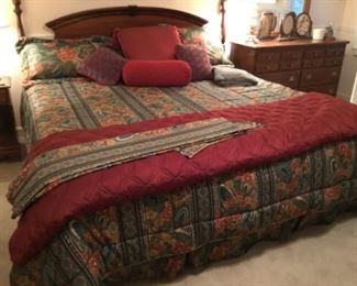 $250 King size bed with mattress - headboard and frame 