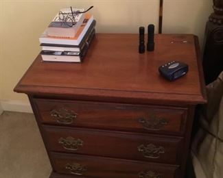 One of two bedside cabinet - notice small damage top right corner 25”l x 26”h x 16”D 