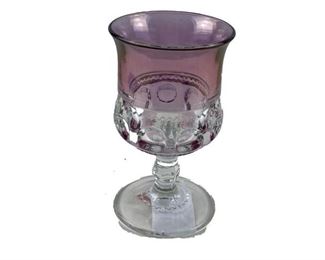 11. Tiffin Franciscan Pink Glass Goblet