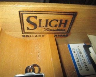 Sligh Leather Top Writing/Laptop Desk