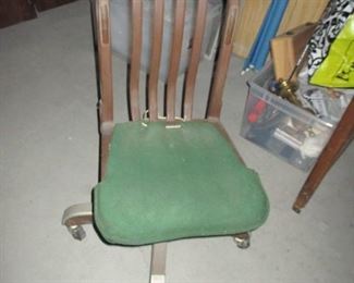 Vintage Bankers Desk & Chair


