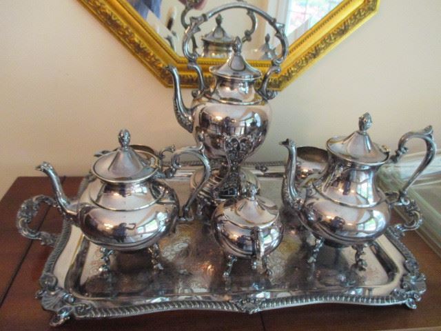 Poole Silver Company Silver On Copper Tea Service and More Silver & Silverplate 