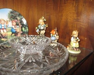 Large Hummel Collection & Crystal Service Pieces