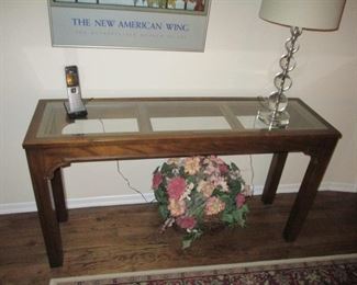 Stylish Glass Top Console Table