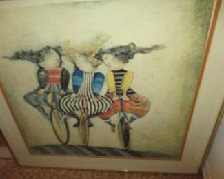 Boulanger "Holiday On Wheels", Lithograph Plate Signed With Certificate of Authenticity