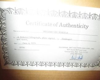 Boulanger "Holiday On Wheels", Lithograph Plate Signed With Certificate of Authenticity
Boulanger "Tour De France", Lithograph Plate Signed With Certificate of Authenticity