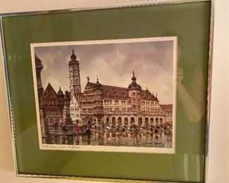 Vintage German signed print