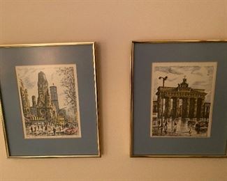 Signed German prints