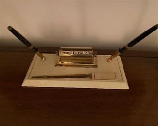 Leather desk set