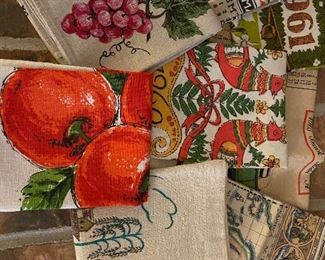 Vintage linen dish towels