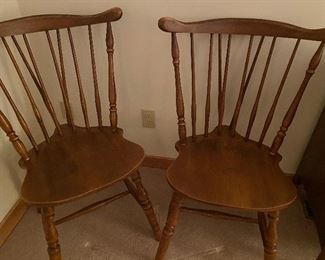 3 Maple Windsor chairs