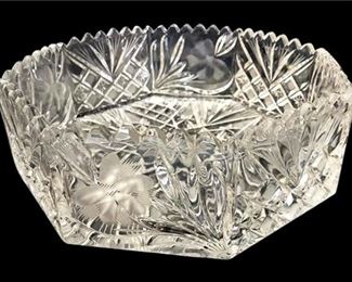 13. Lead Crystal Cut Glass Bowl
