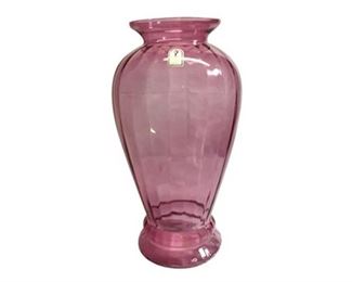 14. Pilgrim Cranberry Glass Vase